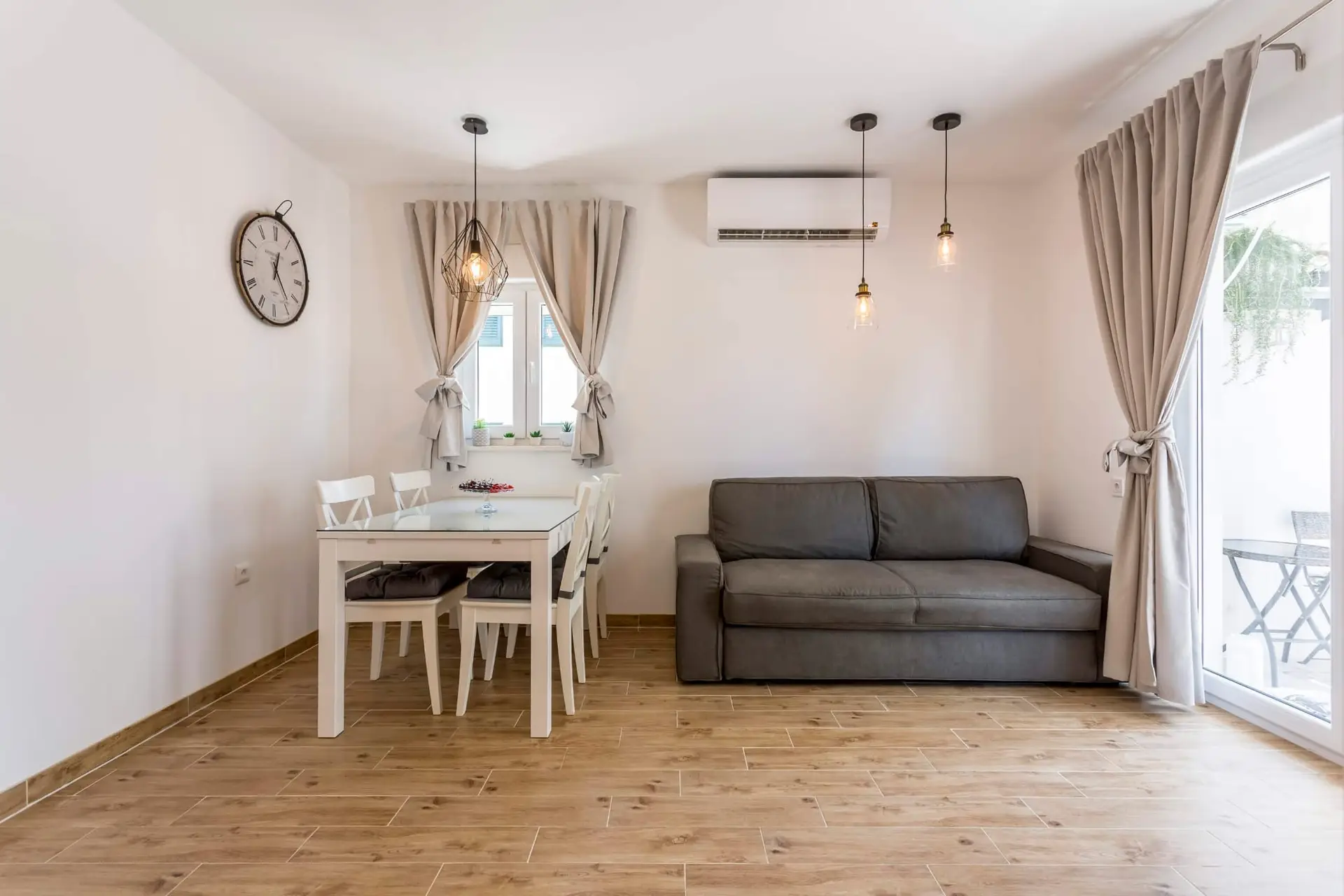 living room with sofa and table